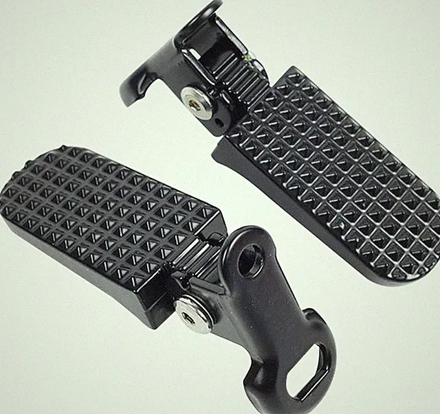 1 Pair of Bike Foot Pegs, Aluminium Alloy Non-Slip Pegs for Black