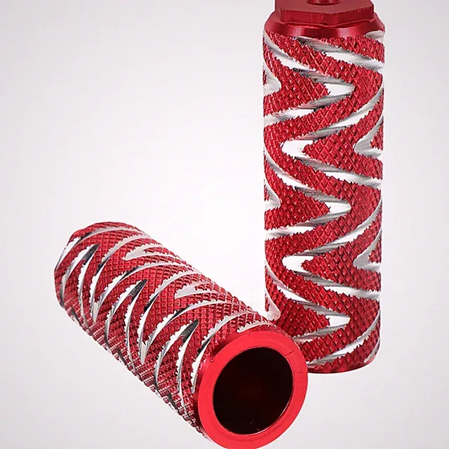 1 Pair Red Decorative Bike Foot Pedal Aluminum Alloy Bike Peg Cycling Peg