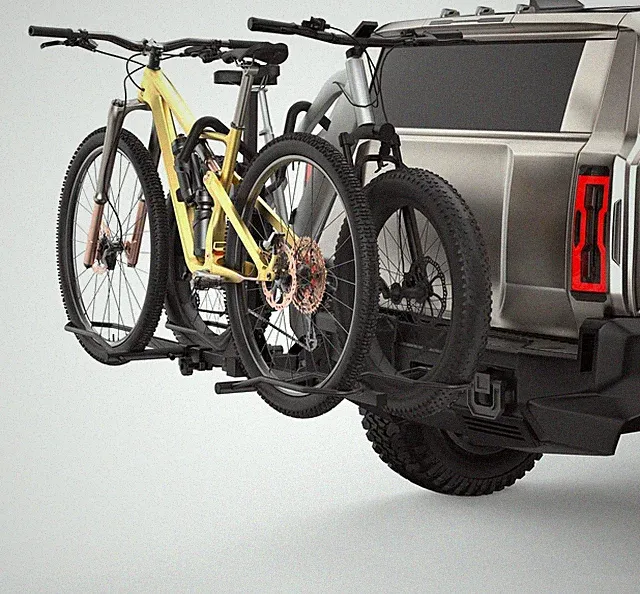 2-Bike Hitch Mount Rack for E-Bikes Fat Tire 5in 160lb Tilting 2in Receiver SUVs