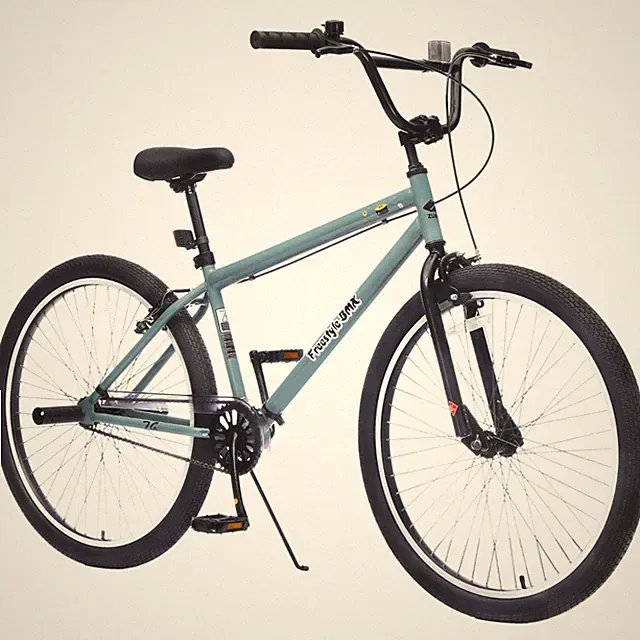 26 Inch Freestyle Bike Steel Frame Single-Speed Brakes Pegs for Teens 14+ Kids