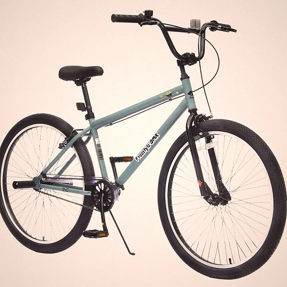 26-Inch Freestyle Bike Teens 14+ Single Speed Steel Frame Dual V-Brake Bicycle