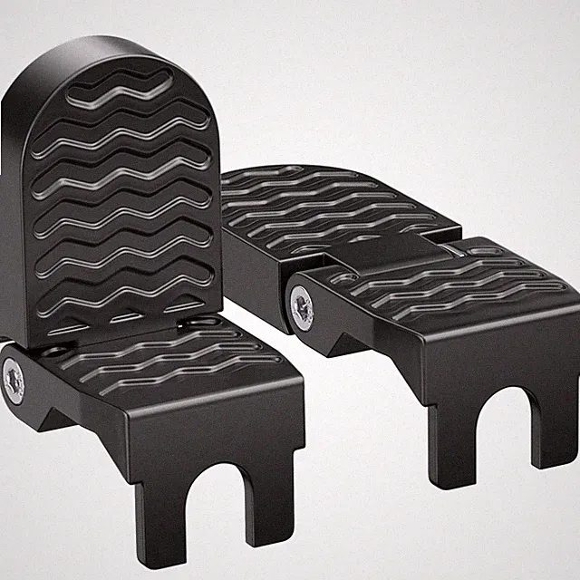 2PCS E-Bike Rear Foot Pegs, 15MM Aluminium Non-Slip Bicycle Pedals
