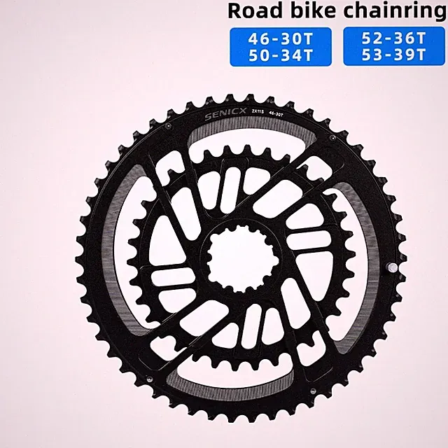46-30/50-34/52-36-39T 3 Bolts Mount Chainwheel Road Bicycle Crankset Chainring