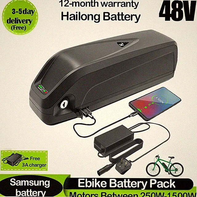 48V 30Ah Ebike Battery Li-ion Samsung Cell 1500W Electric Bicycles Motor 35A BMS