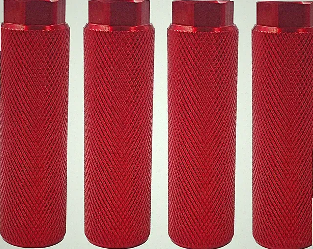 4Pcs Aluminum Alloy Anti-Slip Bicycle Foot Pegs for BMX Mountain Red