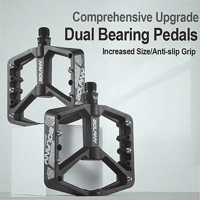 Anti-slip Bicycle Bearing Pedals with 10 Pegs Lubrication MTB Road Bike Pedal