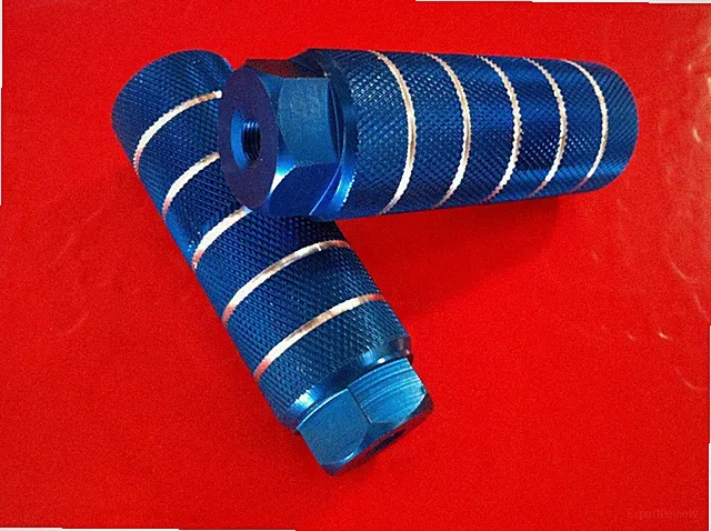 Bicycle Front Wheel Pegs Alloy 26T x 3/8" Axle Lowrider Cruiser BMX Bikes Blue