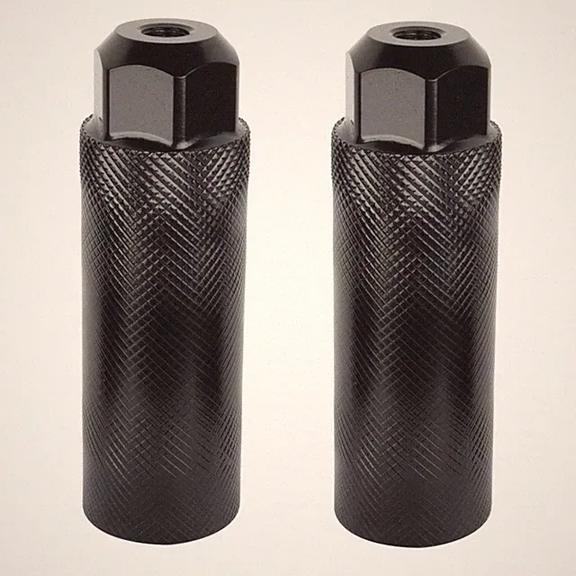 BLACK OPS BMX BIKE AXLE PEGS LEAD FOOT STL BLACK 33x3/8-26