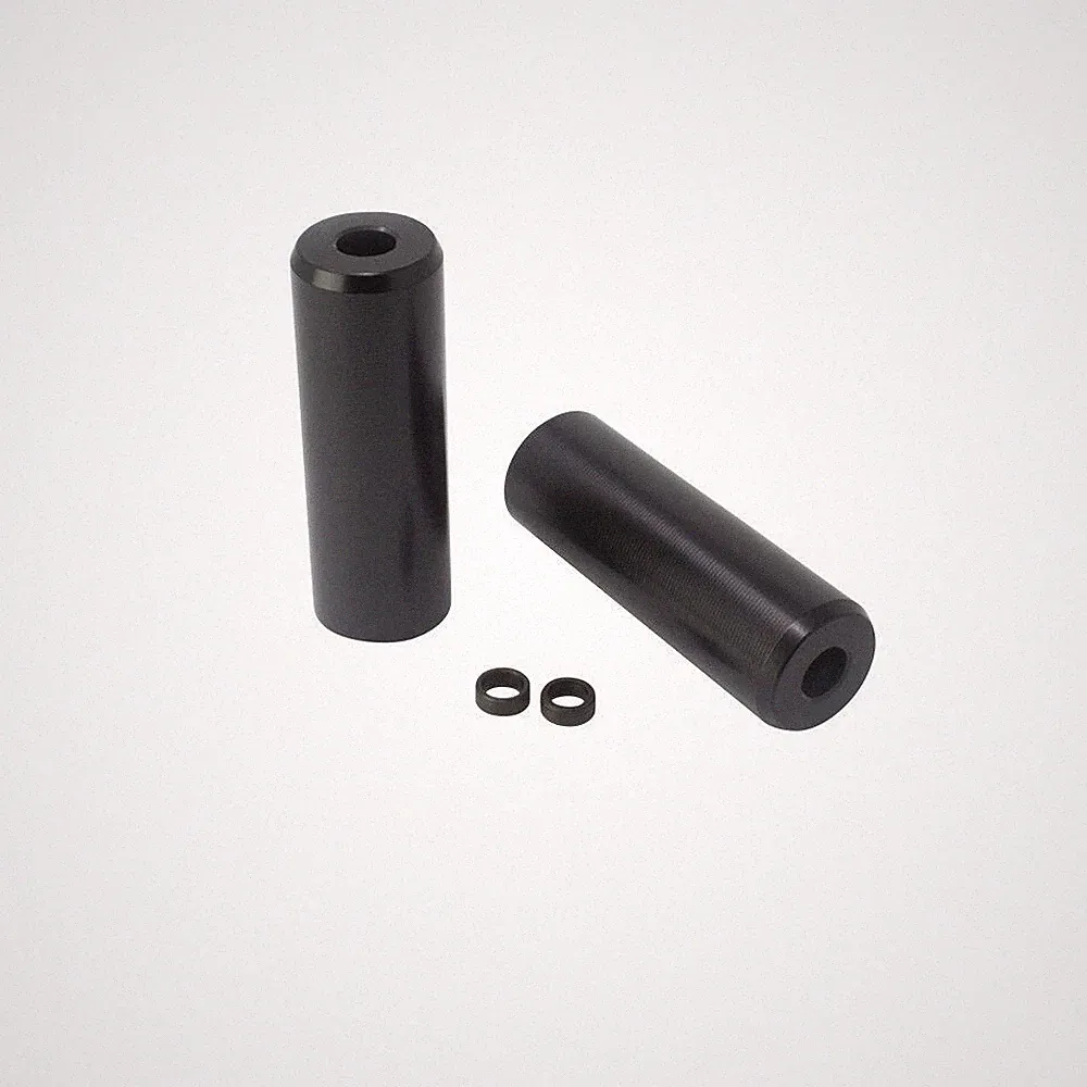 BMX Bike BIcycle Lite Alloy Threadless Pegs Fits 3/8" or 14mm Black