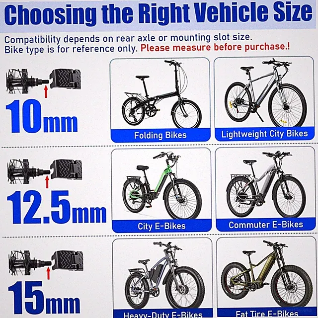 Durable Aluminium Foot Pegs for E-Bike, Mountain Bike