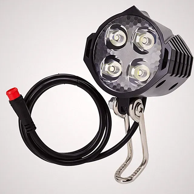 Ebike Headlight 48V 36V, 12V-60V Compatible, 2 Pin Waterproof Connector
