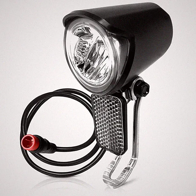 Electric Bike Headlight, 12V-60V Compatible, 2 Pin Waterproof Connector Elect...