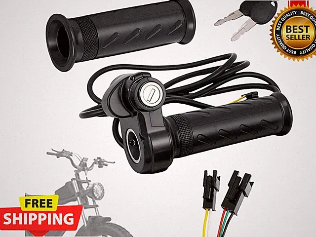 Full Twist Throttle for Ridstar Q20 12V-72V 3 Pin E-Bike Scooter Trike w/Key
