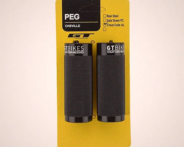 GT BMX Pegs,BLACK ALLOY SET CHEAT CODE 3/8 Oldschool BMX SE NEW