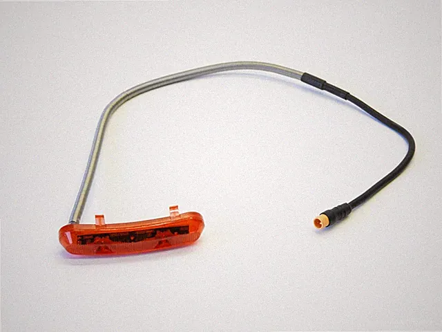 LED Brake Light w/ 3-Pin Connector for E-Bike, Curved Design for Electric Bike