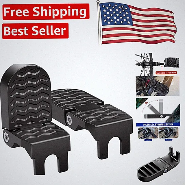 Lightweight Non-Slip Folding Bicycle Foot Pegs – Dual Set for Enhanced Comfort