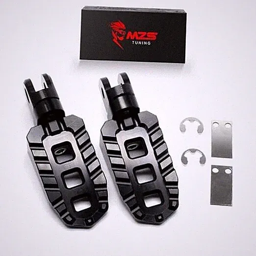 Motorcycle Foot Pegs, Front Adventure Bike Footpeg Rider Serrated Footrests