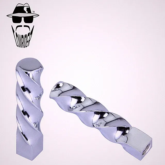 ORIGINAL LOWRIDER 26T SQUARE TWISTED BICYCLE CHROME PEGS FITS 3/8 AXLE.