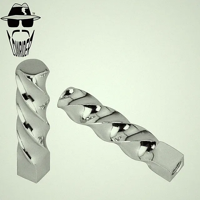 ORIGINAL LOWRIDER Bicycle Twisted Pegs 3" Chrome Steel 3/8 Axle 26T Bike Peg Set