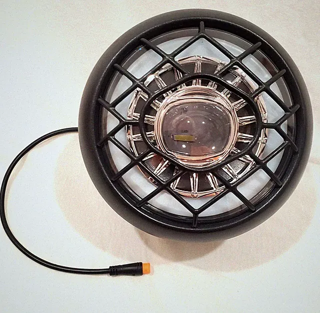 Powerful Ebike Head Light 36v- 52v 3-Pin Connector with Hardware