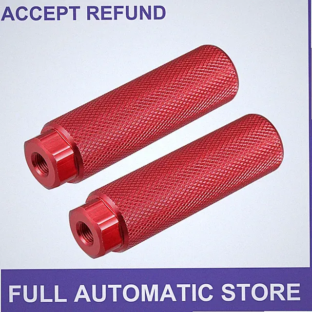 TWO Aluminum Rear Foot Pegs Footrests Universal Red for BMX MTB Bike Bicycle