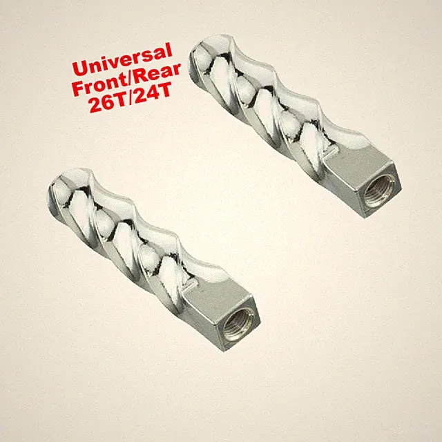 Universal TWISTED PEGS Front/Rear 26T/24T Lowrider Cruiser Chopper Bike Bicycle