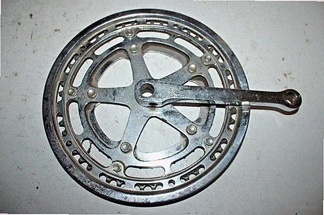 Vintage M11 Crank Arm Cotter Pin 165mm BCD124 5 Bolt 52/40T Touring USA Shipper