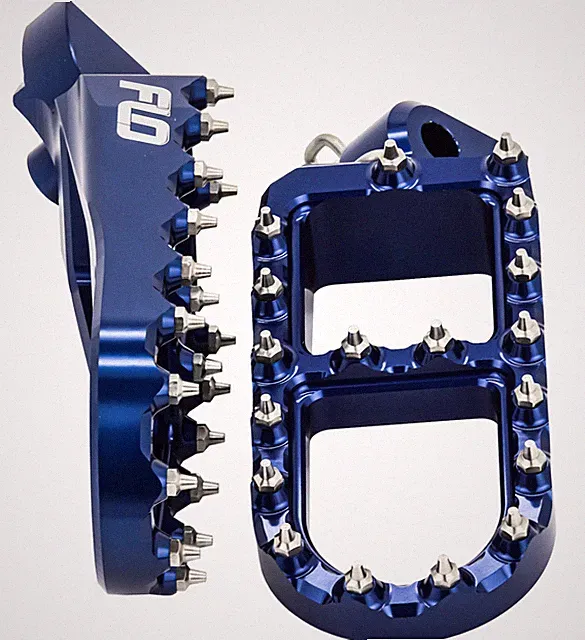 YAMAHA YZ85 - YZ450F BLUE ADVENTURE SNOW BIKE FOOTPEGS FLO
