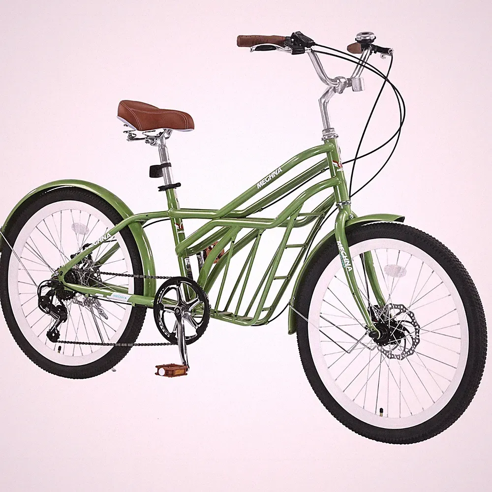 ZUKKA 6 Speed, Steel Frame, 24 Inch bike,Commuter Bike for Adults ,Green ,Garden